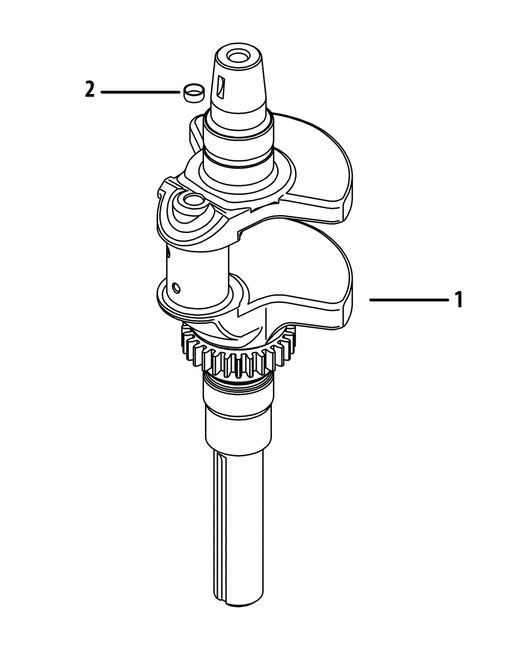 Kohler Cv732-3015 Crankshaft Diagram and Parts List for Z-FORCELZ60 (53AGD-53AGD050)(2015) Cub Cadet Lawn Tractor